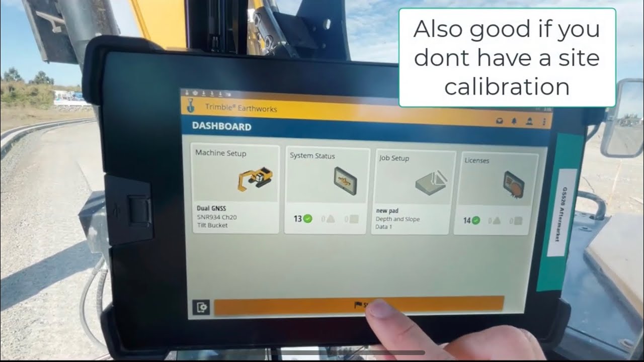 Trimble Earthworks Tip: GNSS & Reference Elevation Bench - Build a pad from a plan with elevations