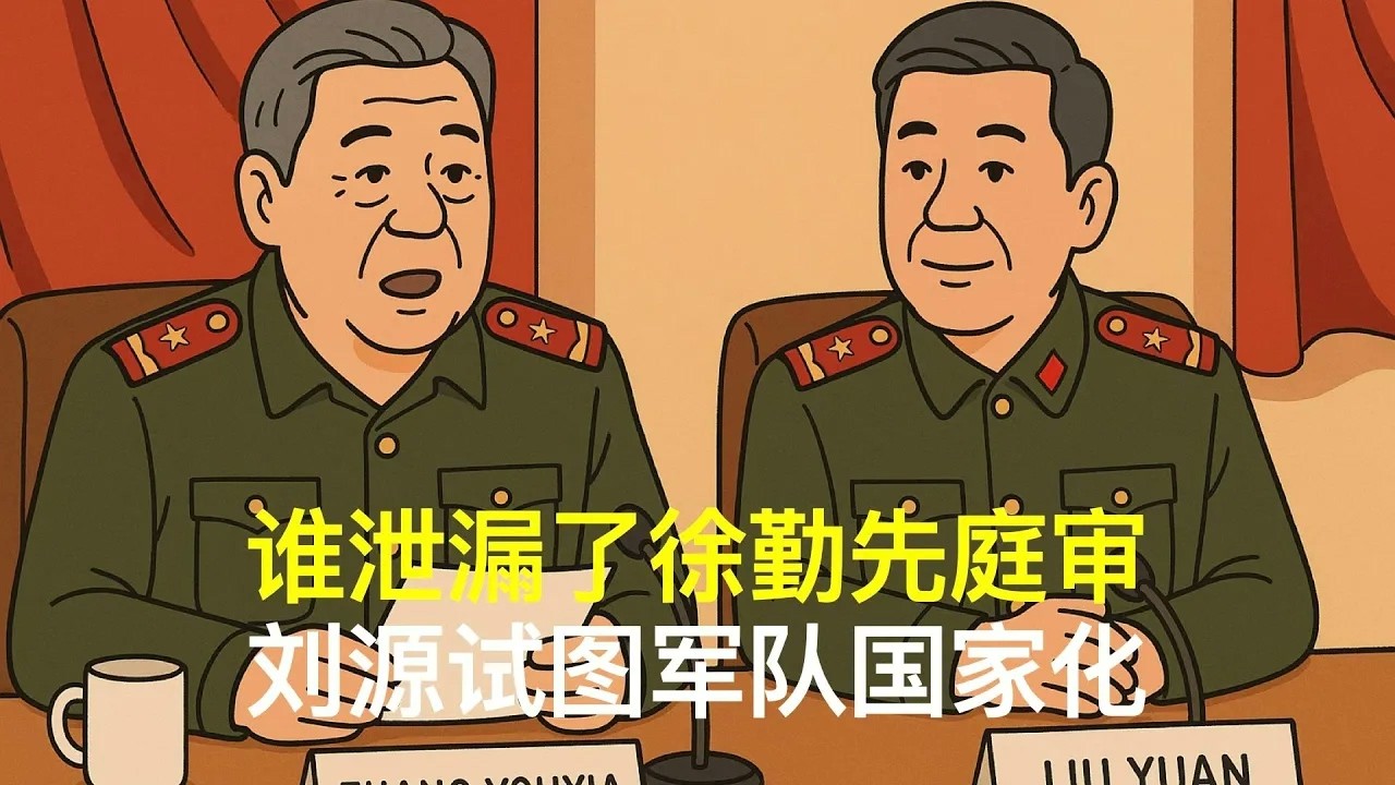 谁泄漏了徐勤先庭审，刘源试图军队国家化｜胡锦涛｜温家宝｜张又侠｜六四镇压｜38军抗命