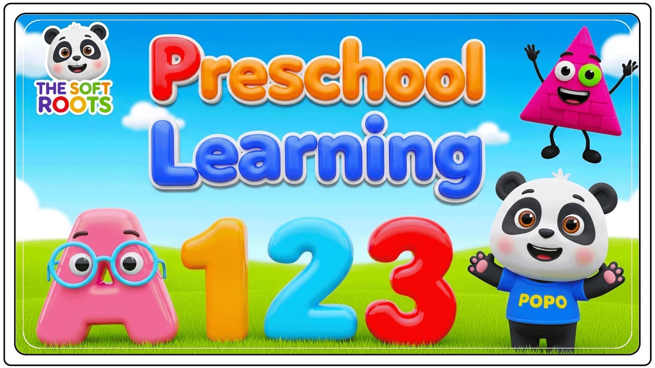 Preschool Learning activities for 3 year olds at home | Learn ABC Phonics Shapes Numbers Colors 🌈