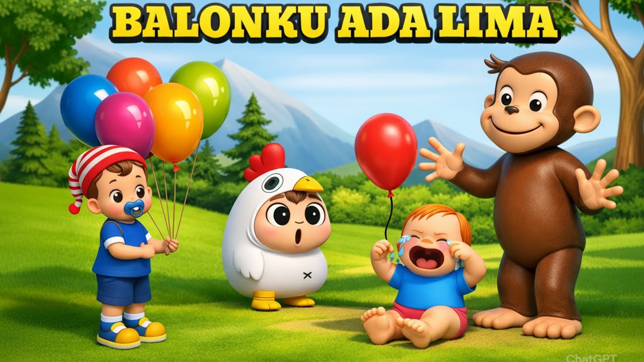 Balonku Ada Lima 🎈 Lagu Anak Indonesia Populer