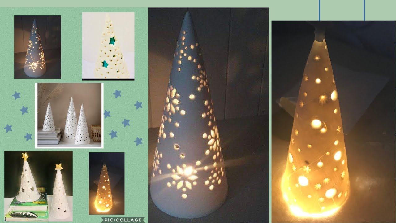 DIy -Ari Dry clay Tabletop Christmas Tree cone