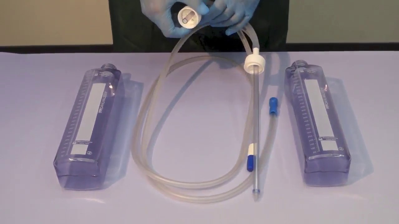 Thorax-Drainage-System, Zweiflaschen Komplettset