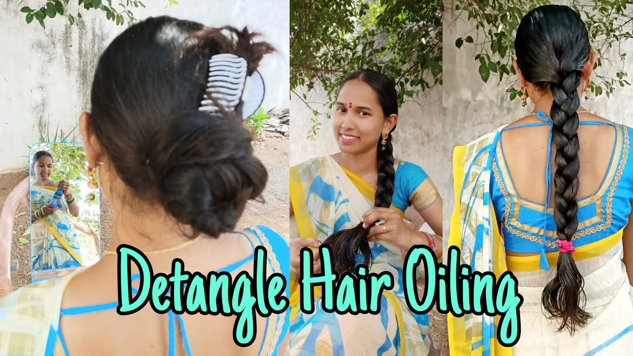 Detangle Hair Oiling Step By Step Massage Remove Knotted Hairs For My Long Hair | Hair Growth Hacks