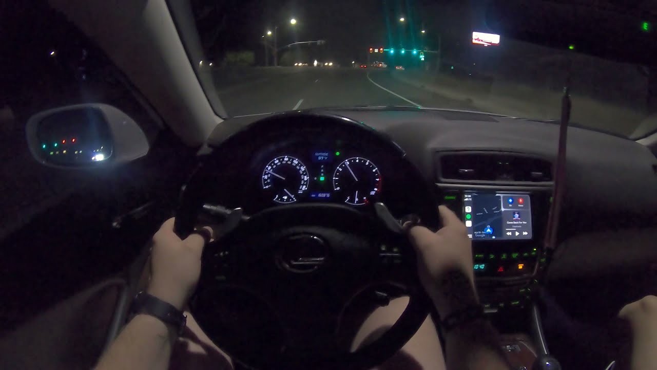 2010 Lexus IS250 Night Drive - POV Test Drive (Binaural Audio)