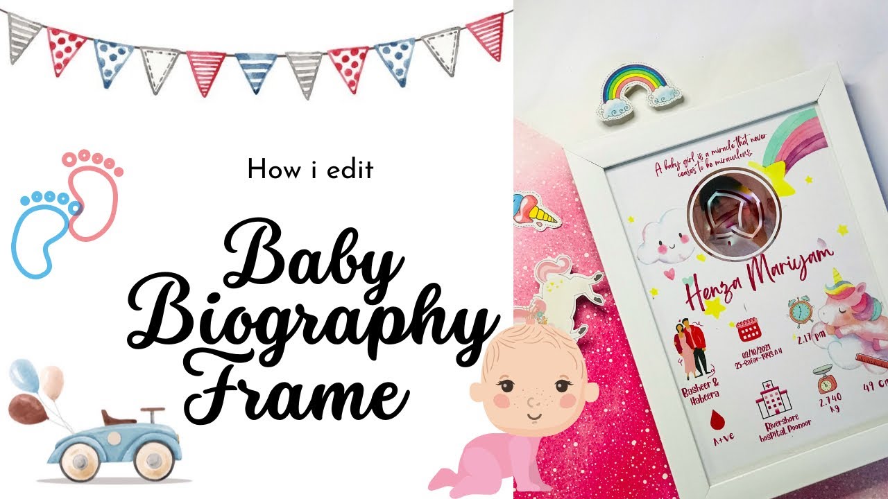 How to edit Baby biography frame|| Baby boy or Baby girl || Baby birth details