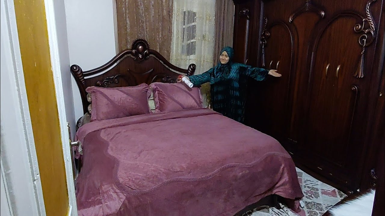 تنضيفات العيد قومي معتش وقت يالا نفرش بيتنا قبل الوقفه فرشت اوضه النوم والأطفال بالجديد ورجعتهم فله 