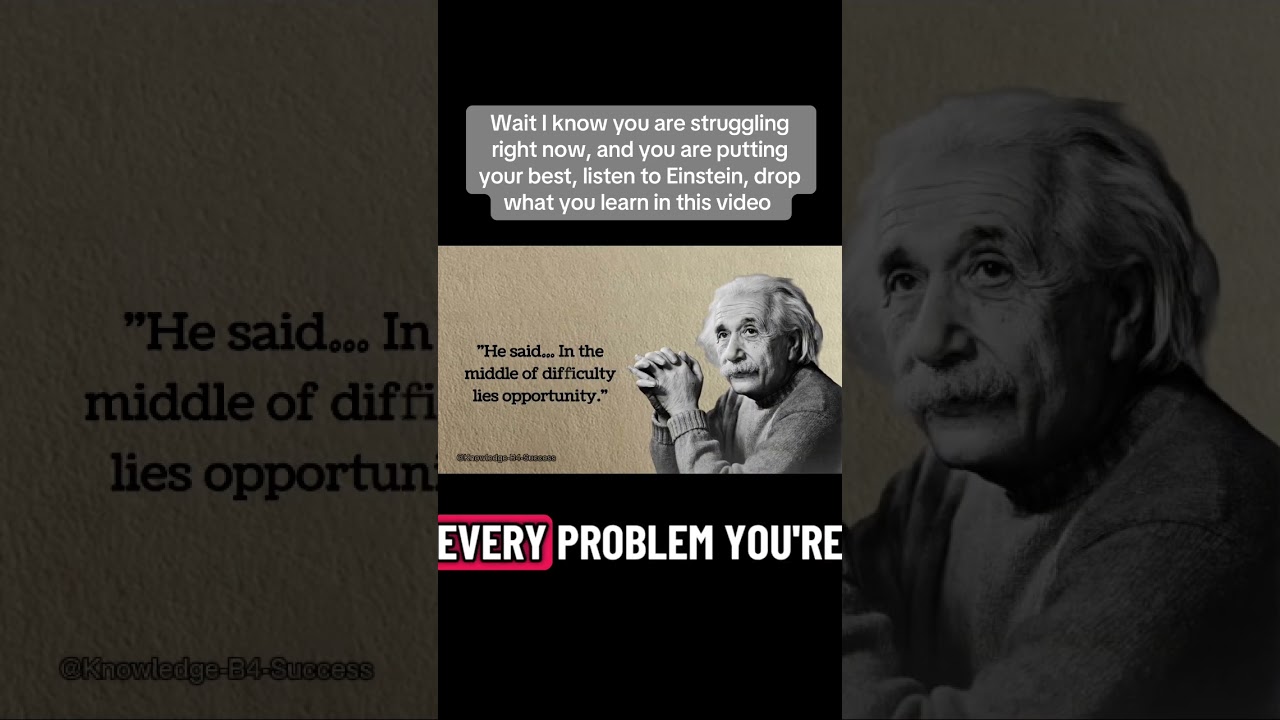 YOU ARE DOWN I know, “Einstein said this” 