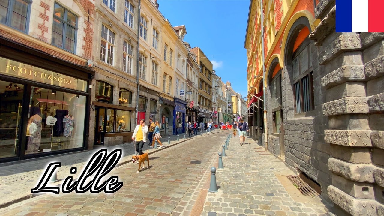 🇫🇷Lille Summer Walk - Rue de Gand | Vieux-Lille -【4K 60fps】