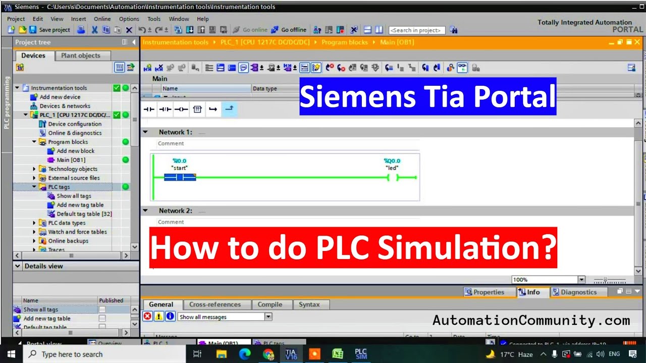 Как выполнить симуляцию ПЛК в Siemens Tia Portal? — Онлайн-обучение ПЛК