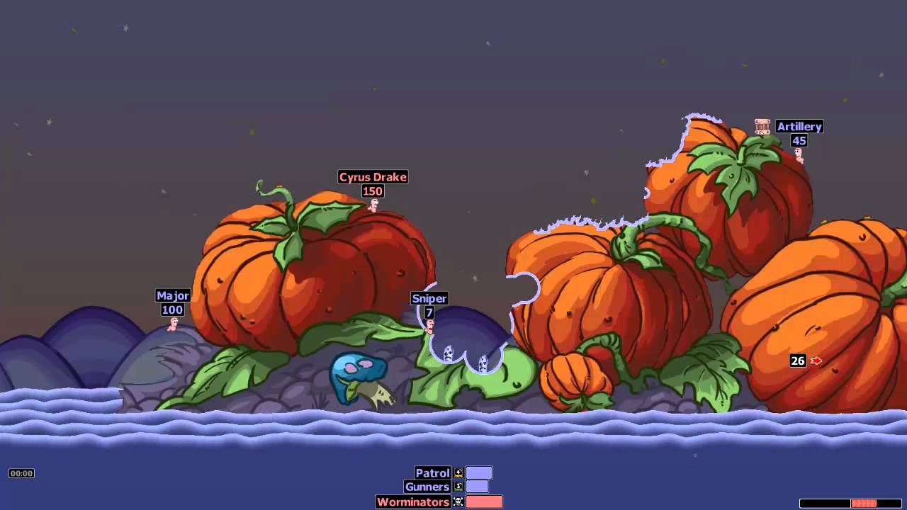 Worms Armageddon Mission 01 Pumpkin Problems