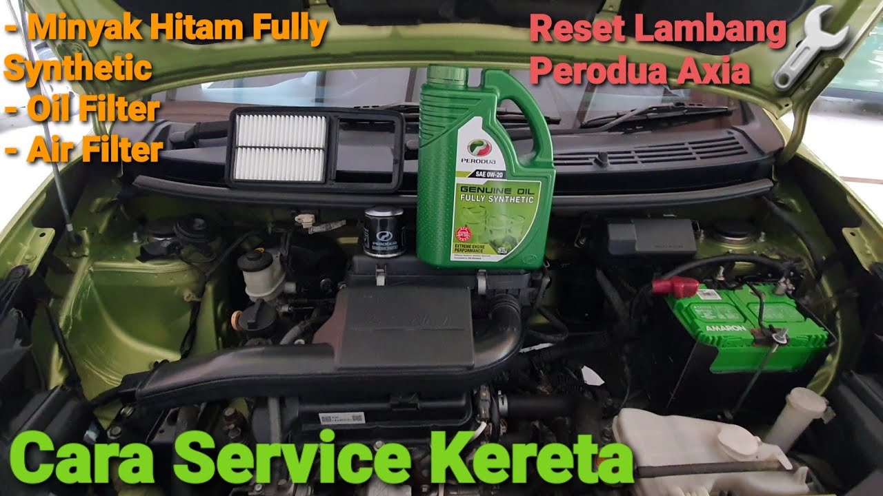 Cara Servis Minyak Enjin Kereta | Reset Lambang Sepanar | Perodua Axia