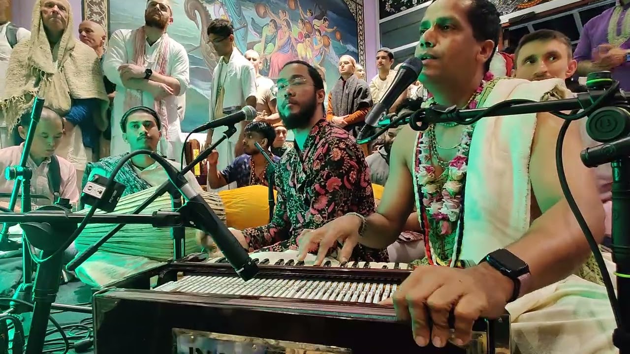 ISKCON New Zealand 2023 Krishna janmashtami Abishekam kirtan by Divya Govinda das