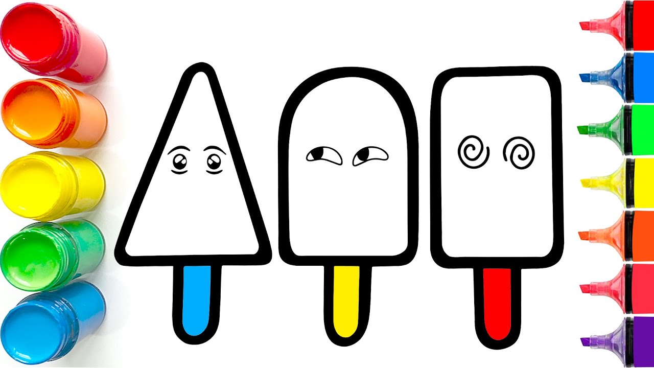 How to Draw 3 Delicious Ice Cream Bars | Step by Step | Easy Drawing