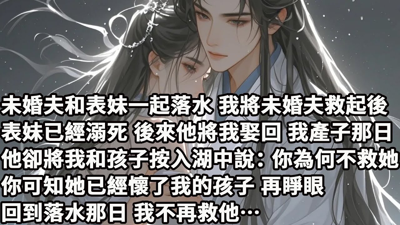【完结】【一口氣看完】未婚夫和表妹一起落水，我將未婚夫救起後表妹已經溺死，後來他將我娶回，我產子那日，他卻將我和孩子按入湖中說：你為何不救她，你可知她已經懷了我的孩子，再睜眼，回到落水那日我不再救他…