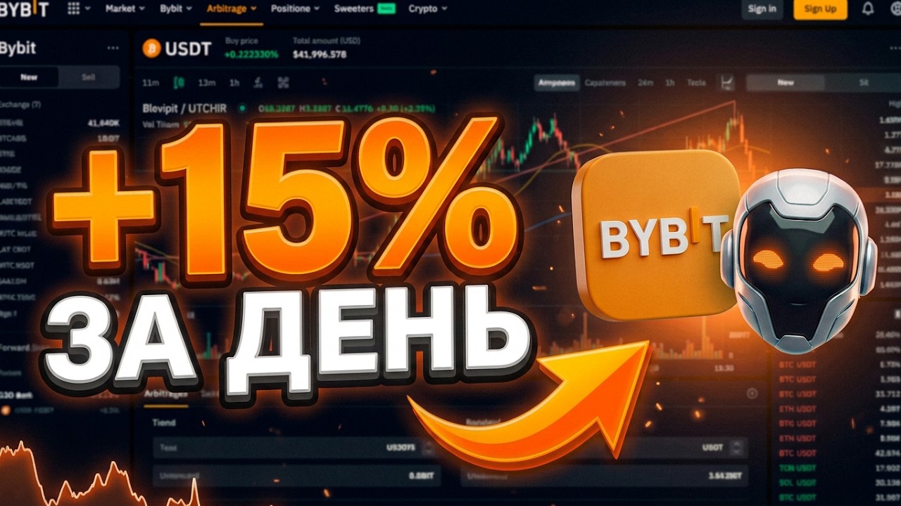 ИИ Торговля на Bybit делает мне +15% за день! Арбитраж криптовалюты через API +1148USDT Полный обзор