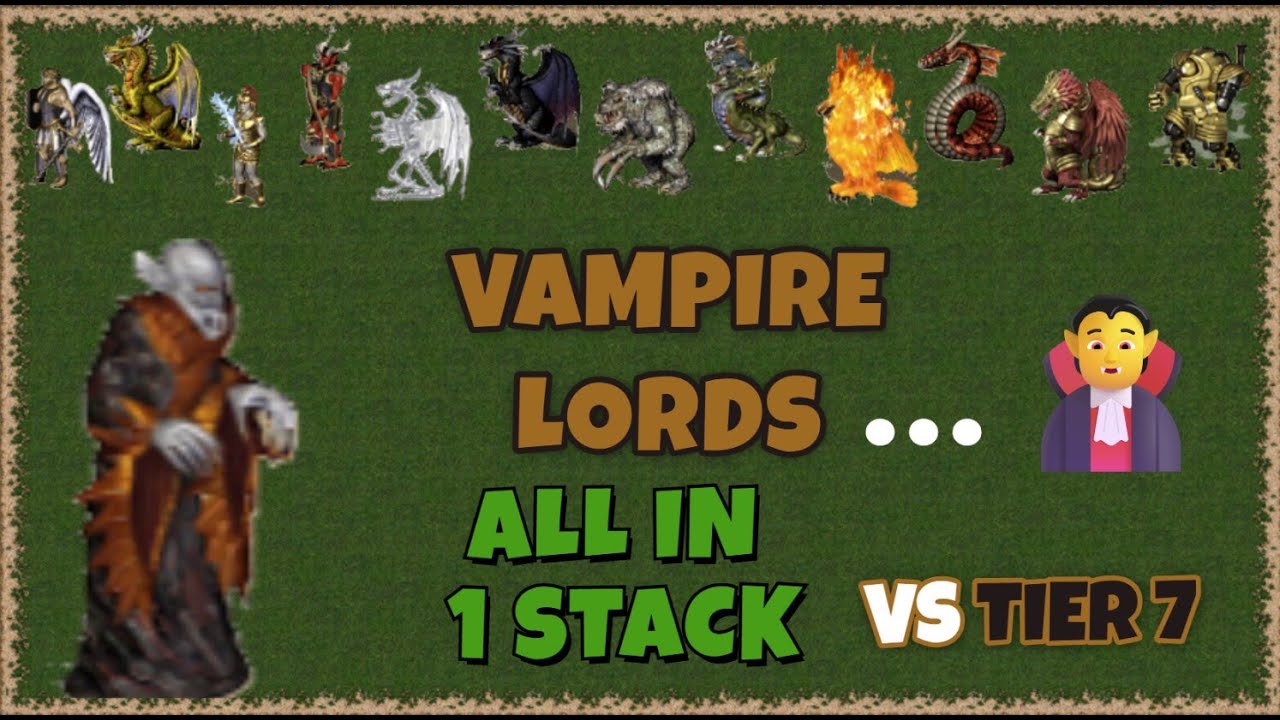 One Stack of Vampire Lords vs 7 Stacks of Tier 7 Units – Total Annihilation! | Heroes 3