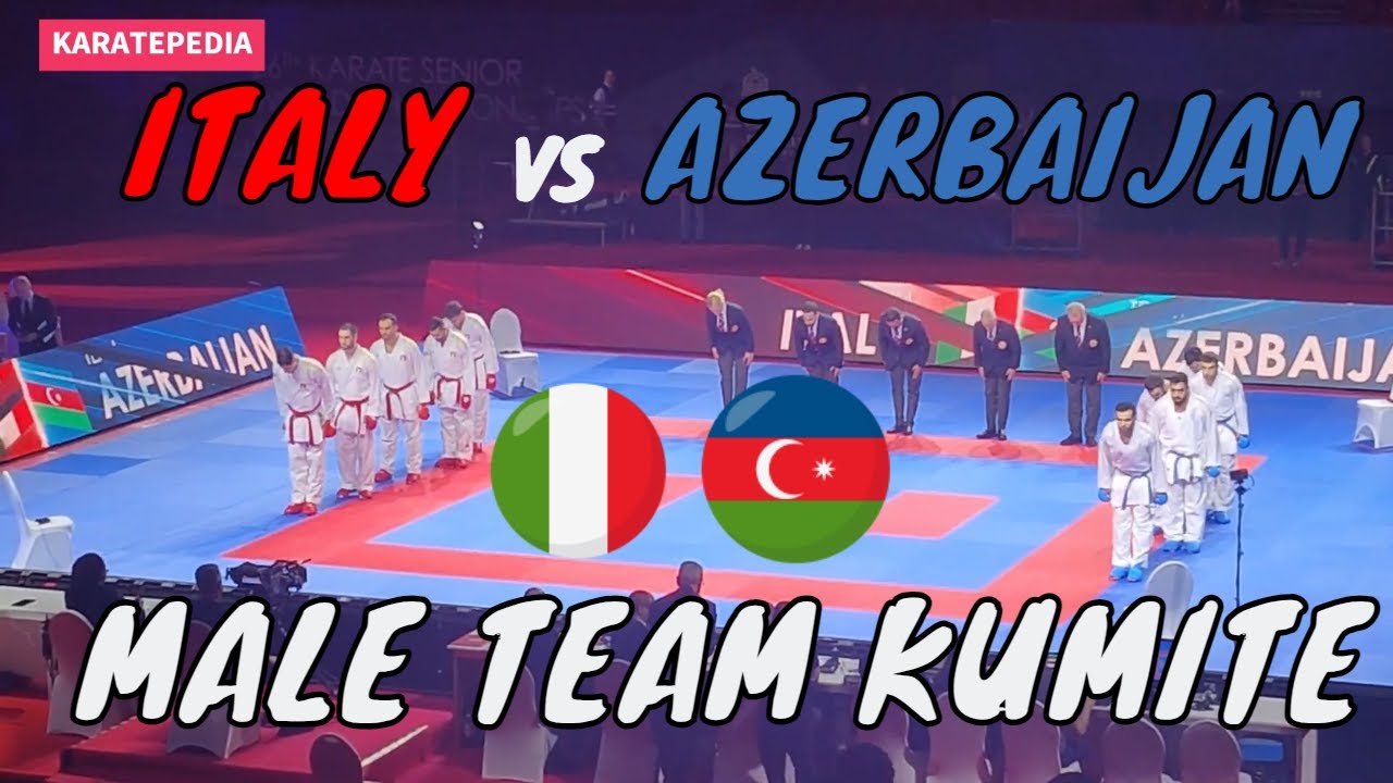 ITALY VS AZERBAIJAN | Male Team Kumite Bronze | WKF WORLD CHAMPIONSHIPS 2023 BUDAPEST #wkf