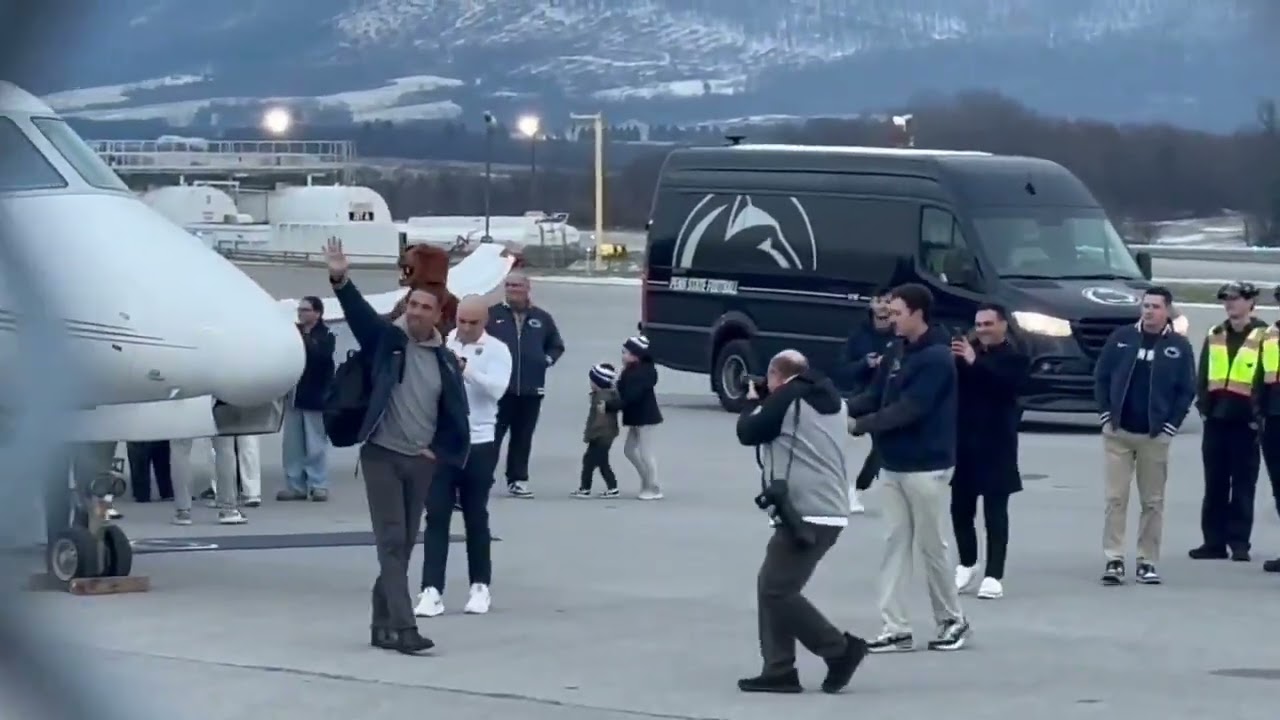 ✈️ New Penn State Coach Matt Campbell Lands in Private Plane in State College