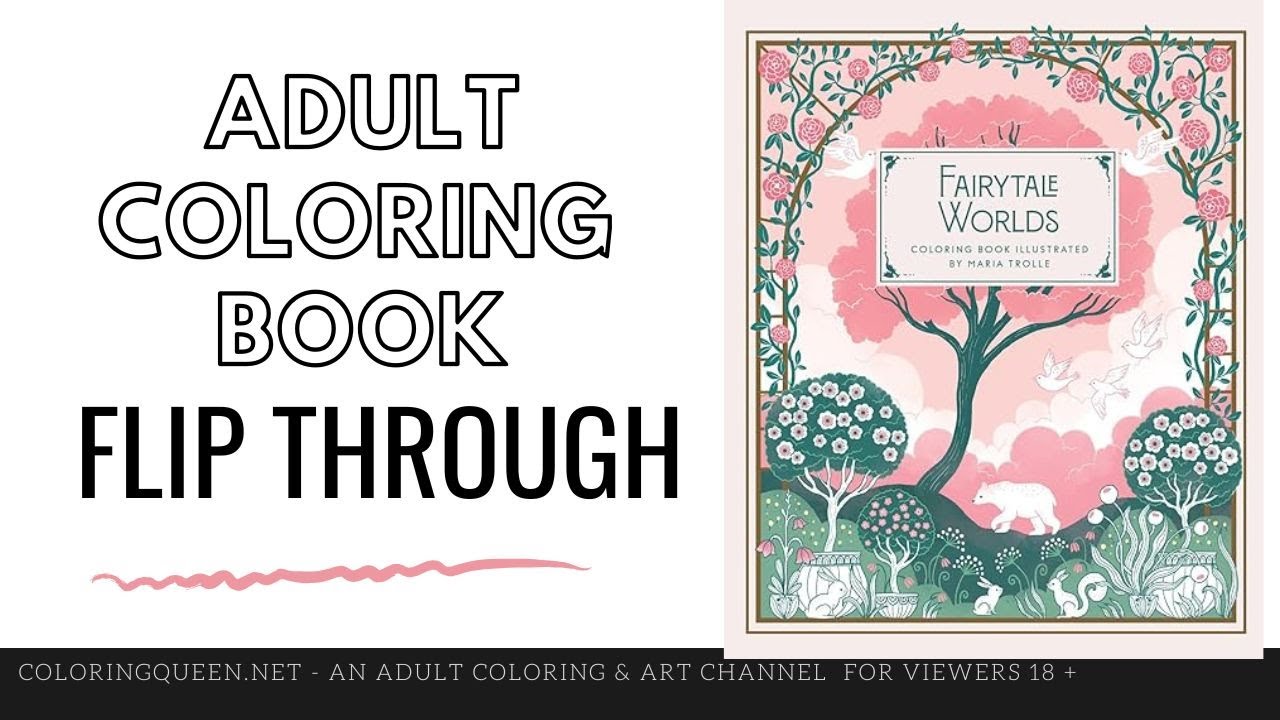 Fairytale Worlds Coloring Book Flip Through | Maria Trolle