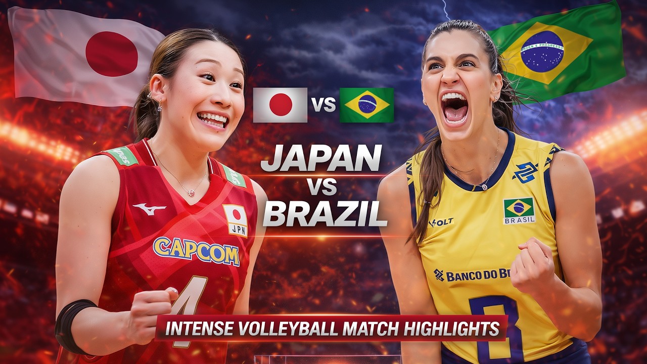 Japan vs Brazil Epic Volleyball Battle Highlights