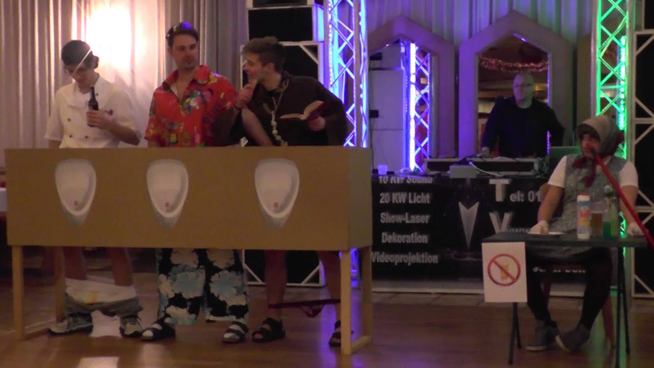Sportlerball SV Tiefenbach - Drei Männer am Klo