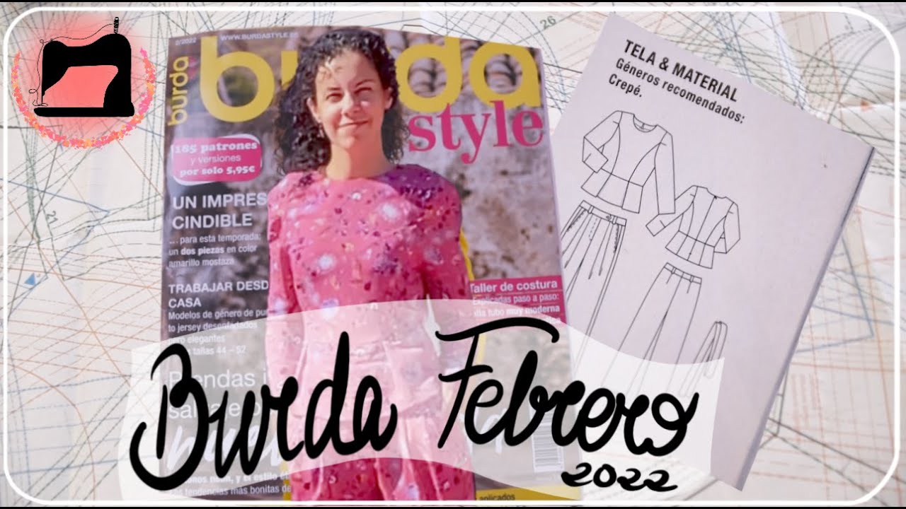 Cose conmigo, Conjunto dos piezas blusa y pantalón, portada Burda Febrero 2022.