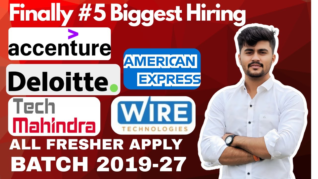 Finally #5 Biggest Hiring 🔥 Accenture | Deloitte | AmEx | Freshers