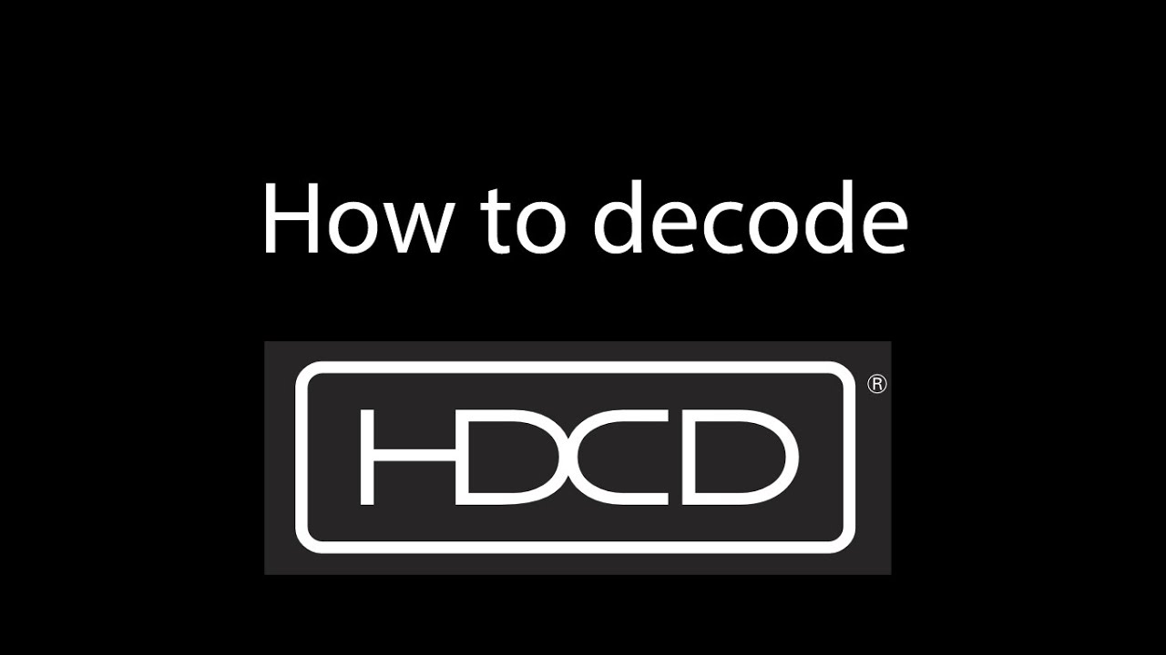 How to decode HDCD using a software decoder