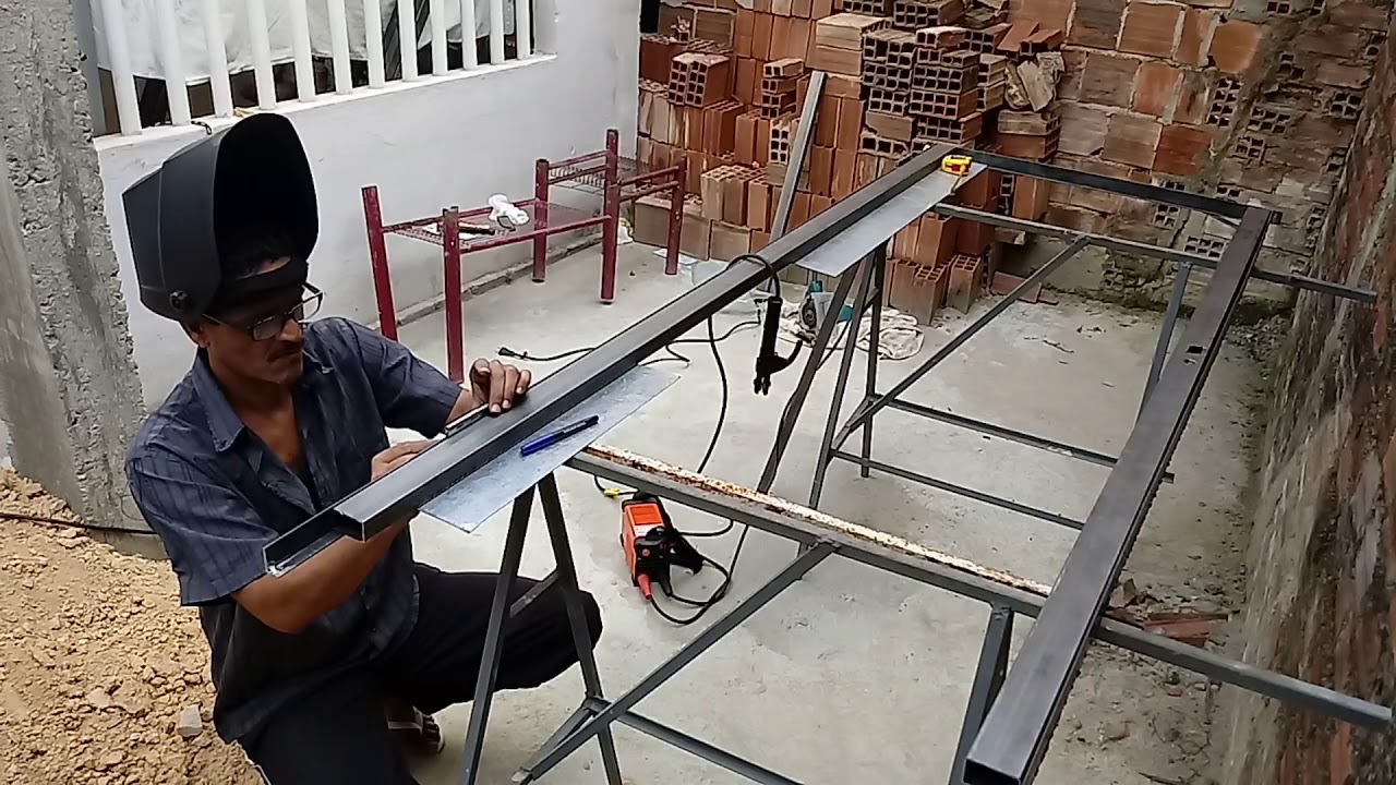 como fazer portao de ferro metalon.