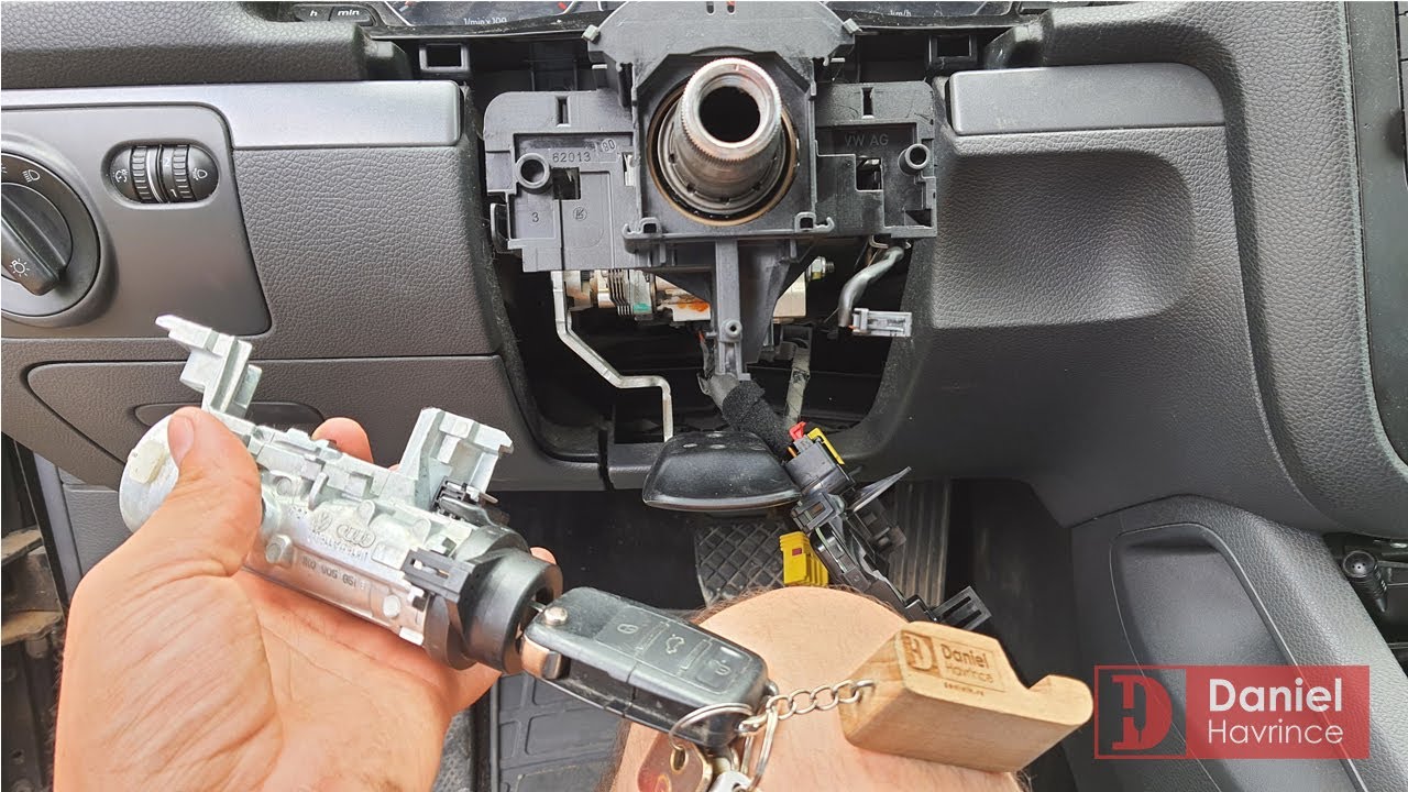How I replaced stuck ignition on VW Golf 5 - broken ignition lock remove