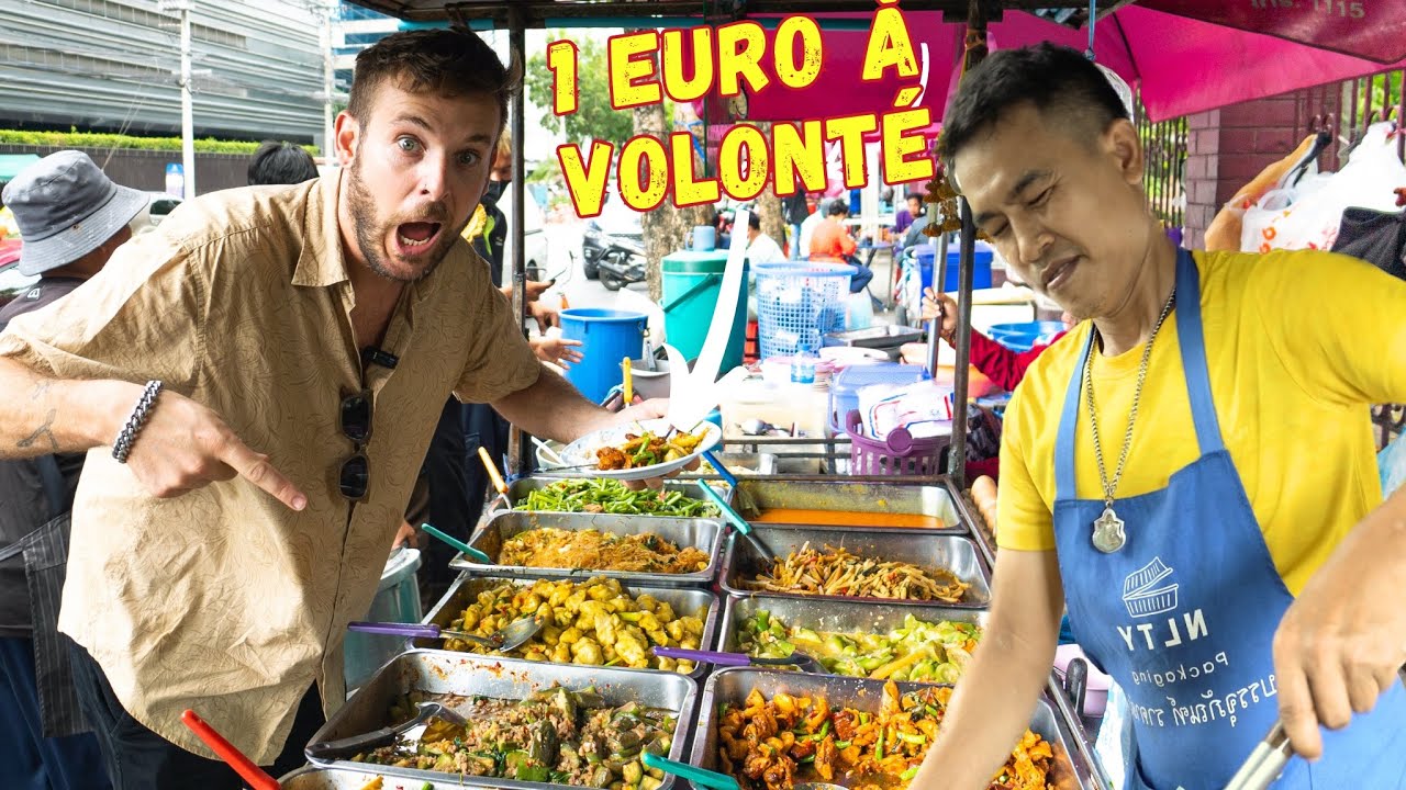 Un buffet à Volonté Thaïlandais à 1,20euros En Plein Bangkok l Street Food