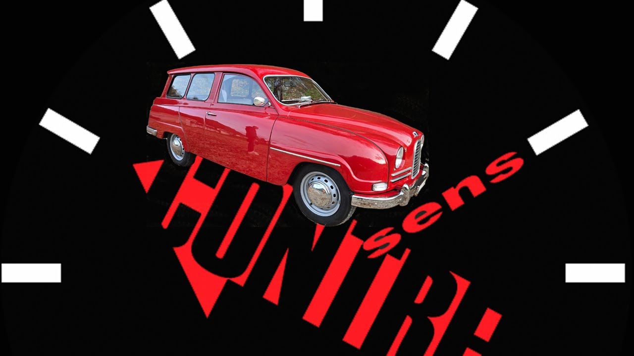 SAAB 95 Station Wagon on Swiss road