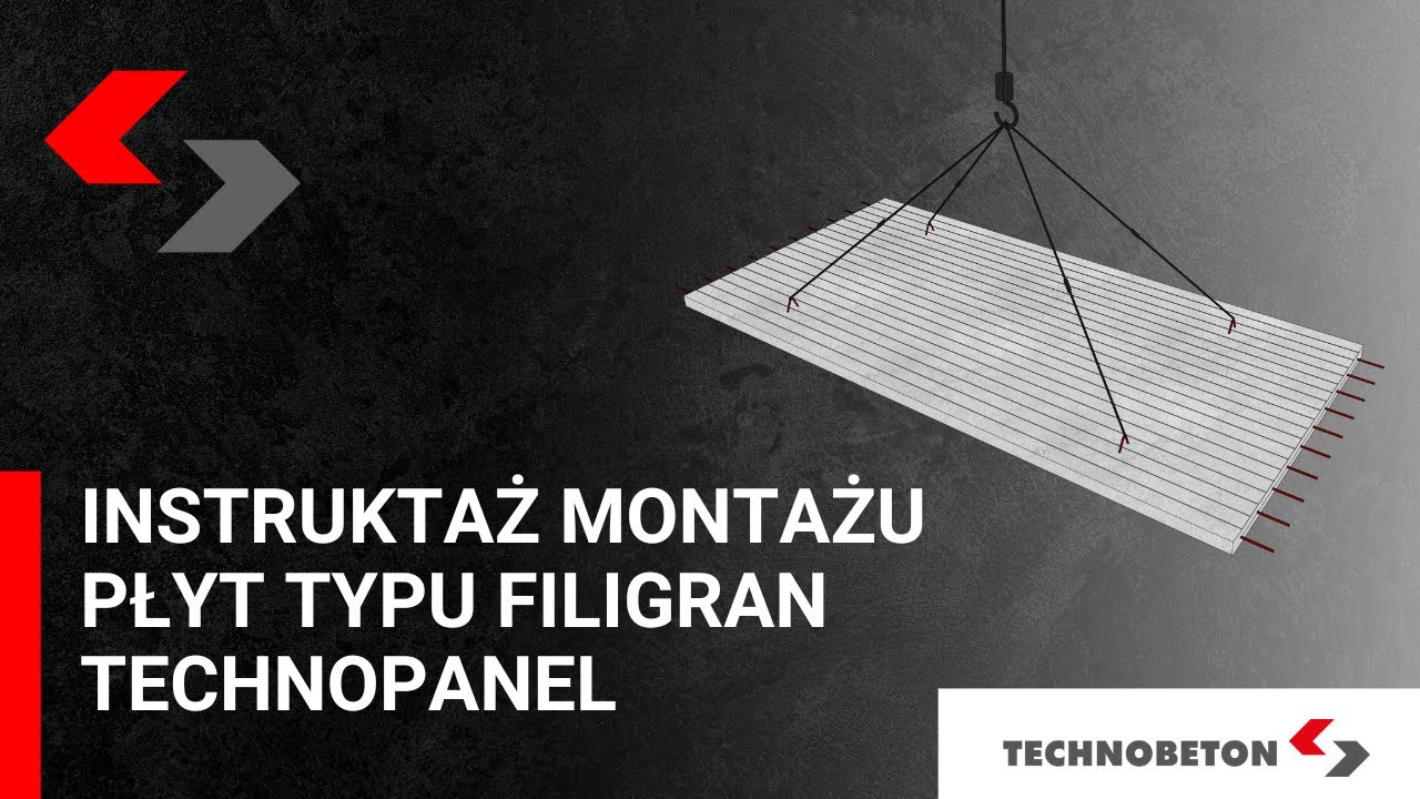 Instrukcja montażu płyt stropowych typu filigran TECHNOPANEL