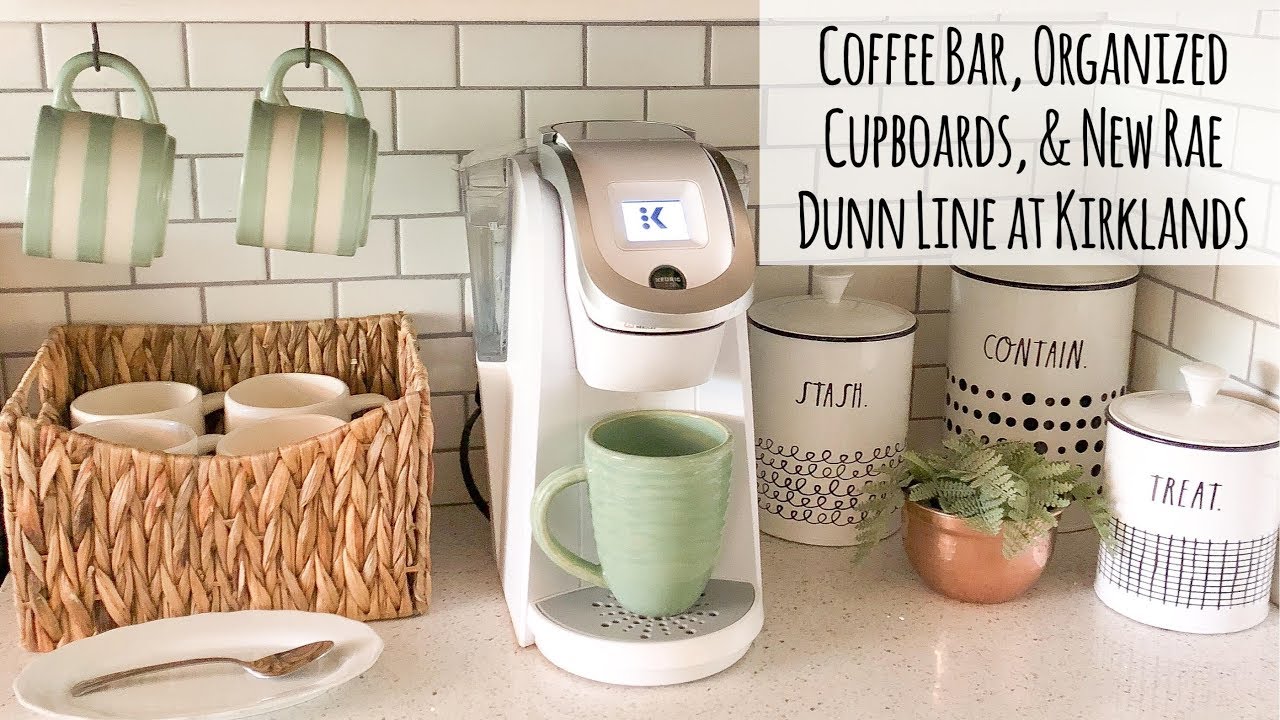 Coffee Bar, Organized Cupboards, and New Rae Dunn Line at Kirklands