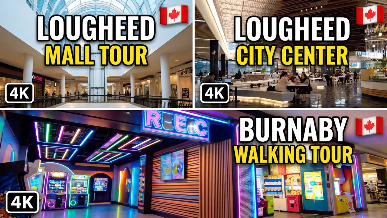 🇨🇦 [4K] Mall Walking Tour , The City of Lougheed Shopping Centre, Burnaby BC, Canada