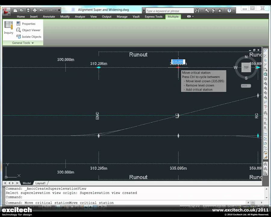 AutoCAD Civil 3D 2011 - Super Elevation and Curve Widening