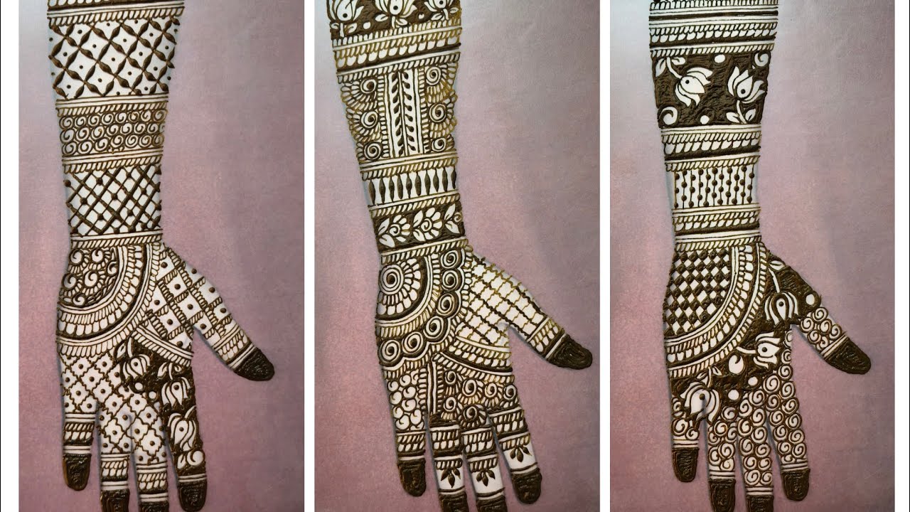 Top -3 Mahndi design videos ll Mahndi design Full hand easy and beautiful ll most beautiful Mahndi 