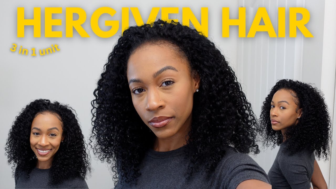 EASY & Undetectable HerGivenHair 3-in-1 Curly Half Wig | Healthy Hair Journey Ep. 1