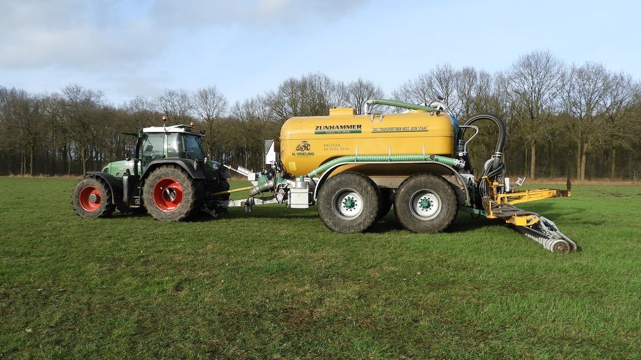 Grasland bemesten met nieuwe Zunhammer tank! Vrieling loonwerk Dalfsen