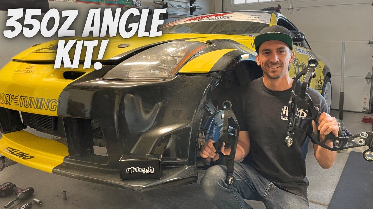 Installing GK Tech SUPER LOCK Angle Kit On my 350z Drift Car!