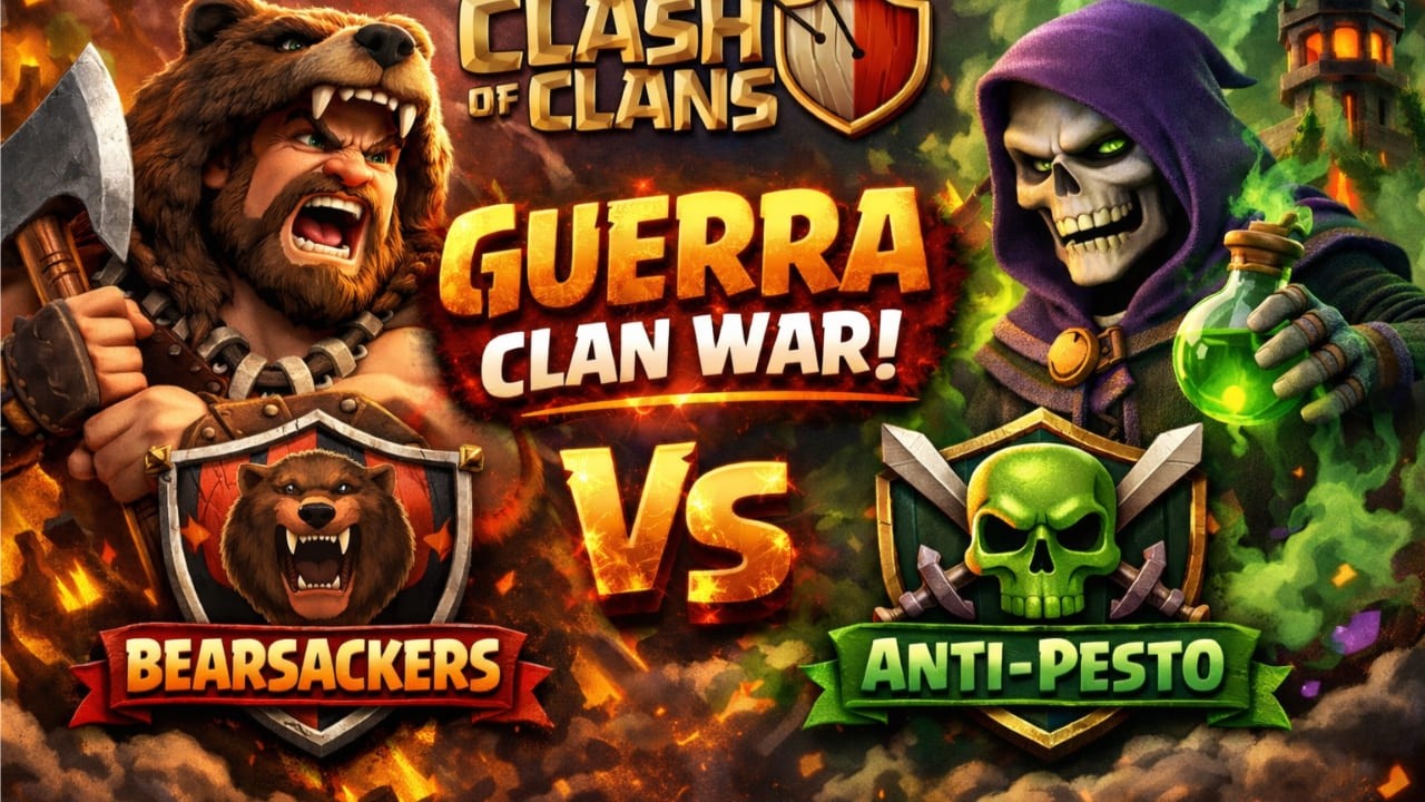 💀 GUERRA TOTAL! 🛡️ Bearsackers vs Anti-Pesto | Quem Leva as 3⭐? 🔥@MonsterEnergy  @supercell