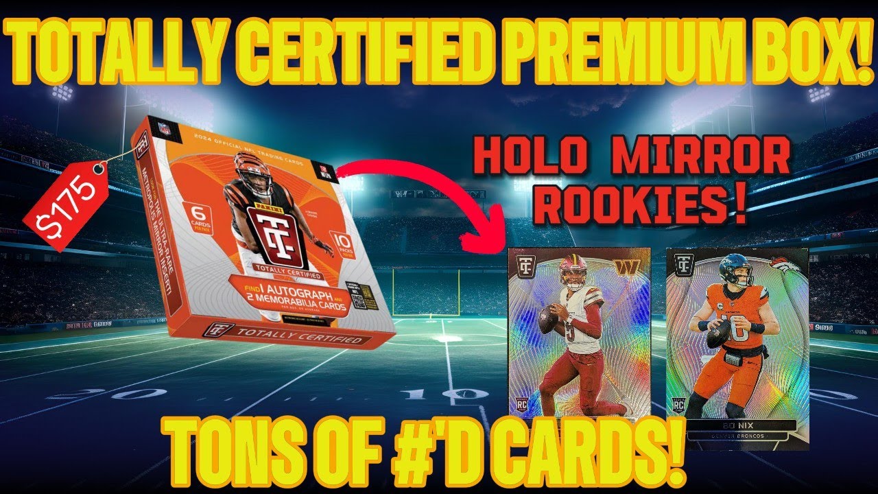 🤯TOP QB PULLS! 2024 PANINI TOTALLY CERTIFIED FOOTBALL PREMIUM BOX REVIEW