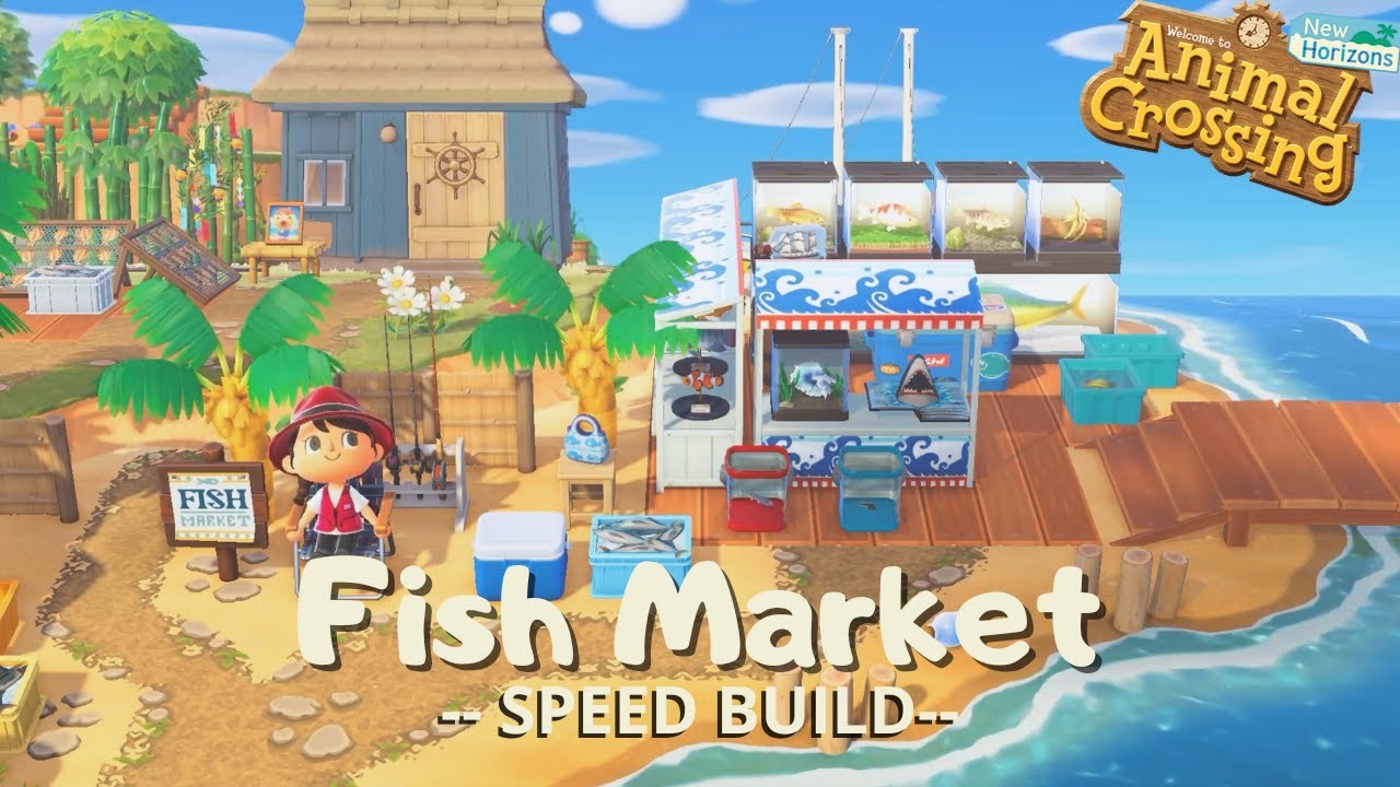 FISH MARKET - Speed Build - Animal Crossing New Horizons