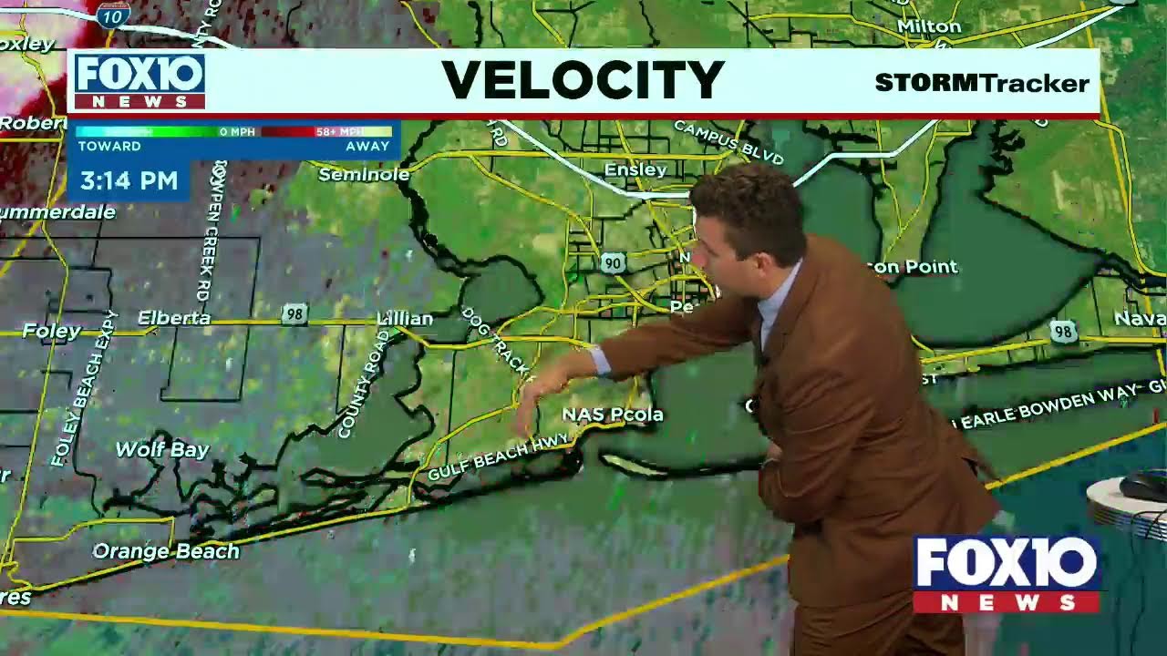 Strong storms moving in
