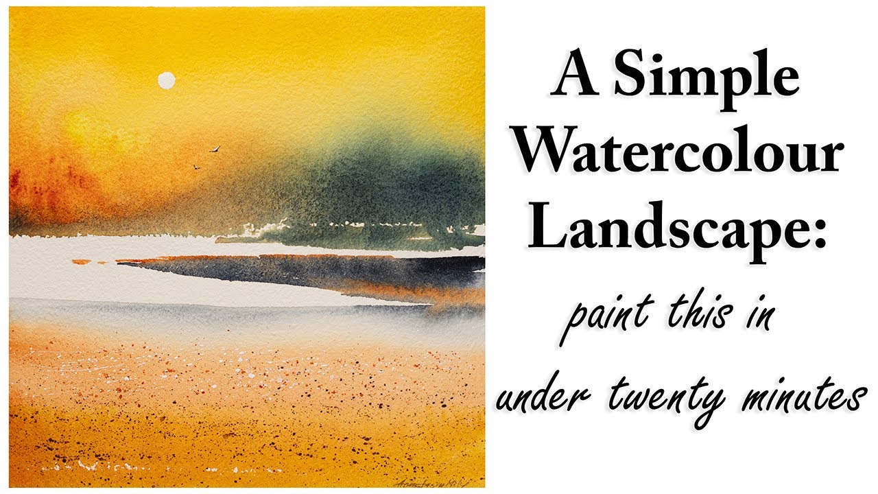 How to Paint a Semi-Abstract Watercolour Landscape In Under 20 Minutes | Atmospheric Loose Style
