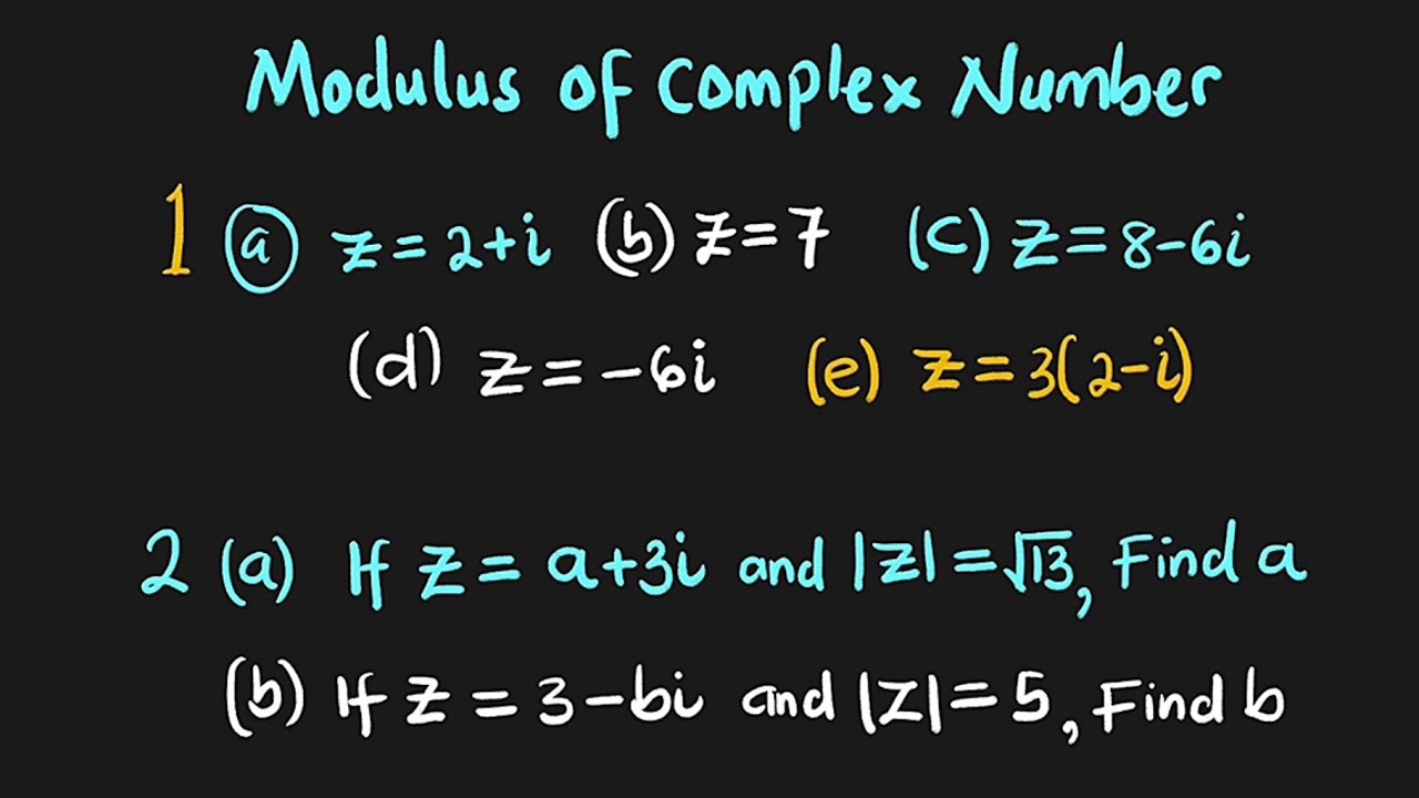 Modulus of Complex Numbers