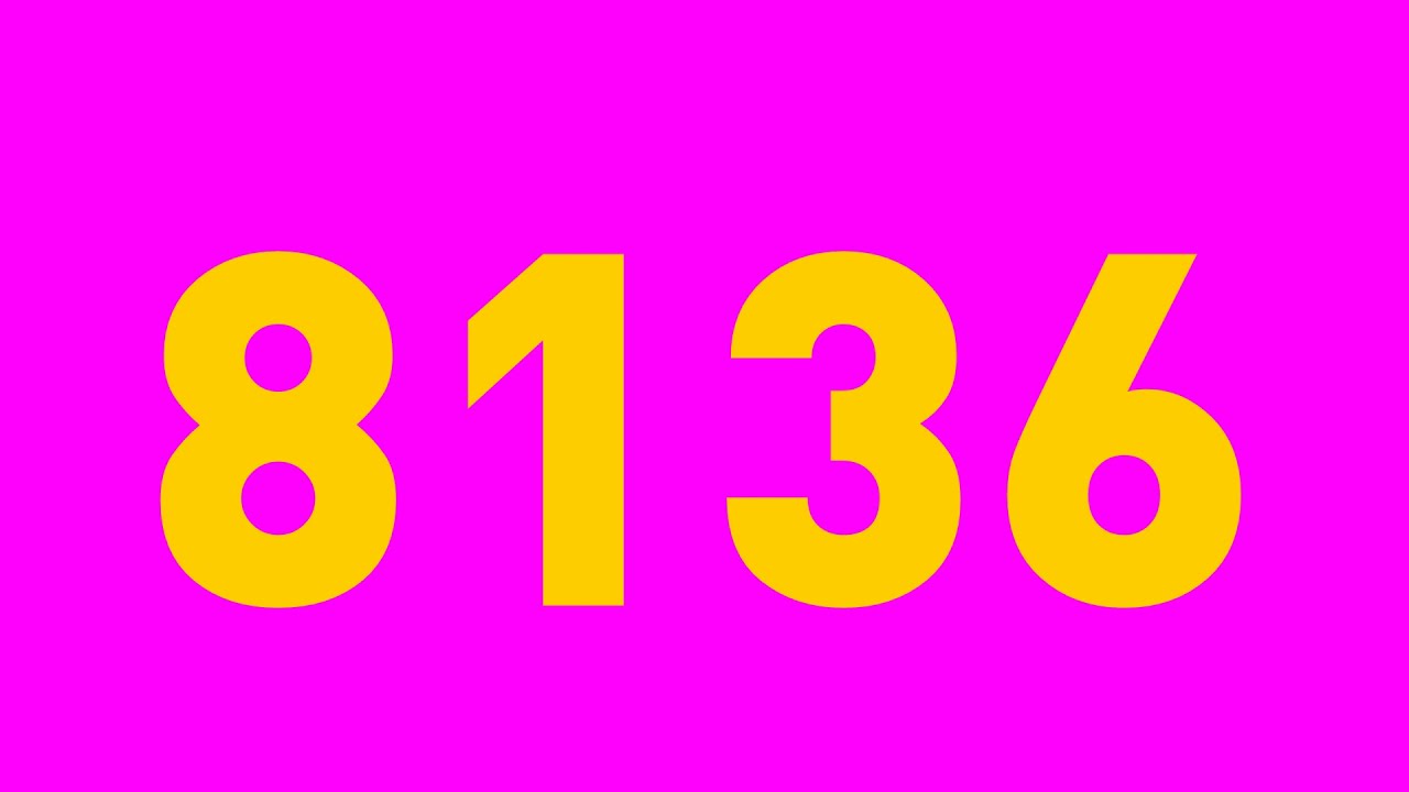 Colorful Numbers 1 to 10000 (10 fonts)