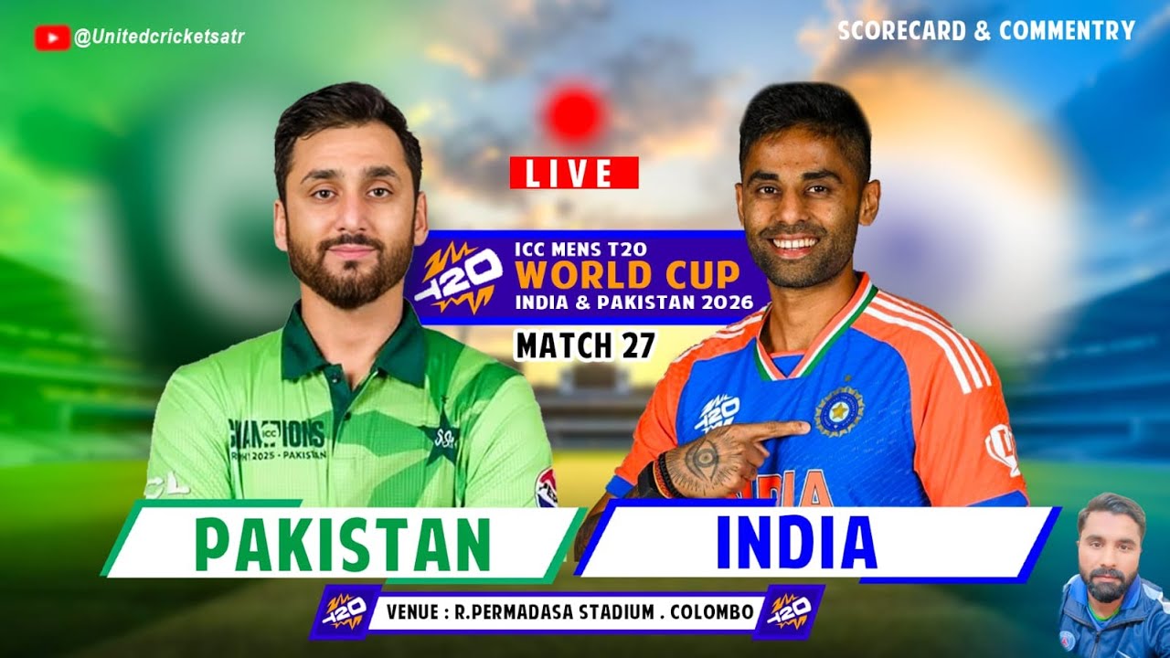 Pakistan vs India Live Match | T20 World Cup 2026 | Full Match Updates