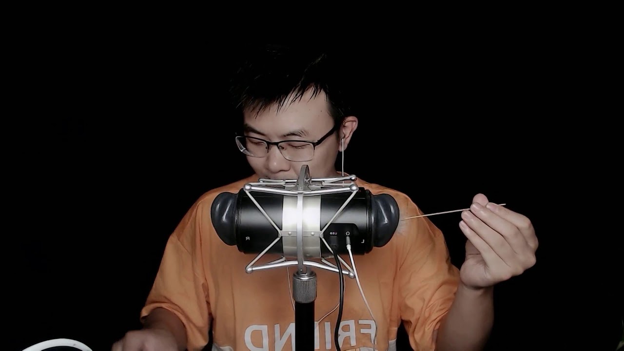 MR lengshui ASMR（Ear）温柔刺激的掏耳，原始大脑通电打雷！