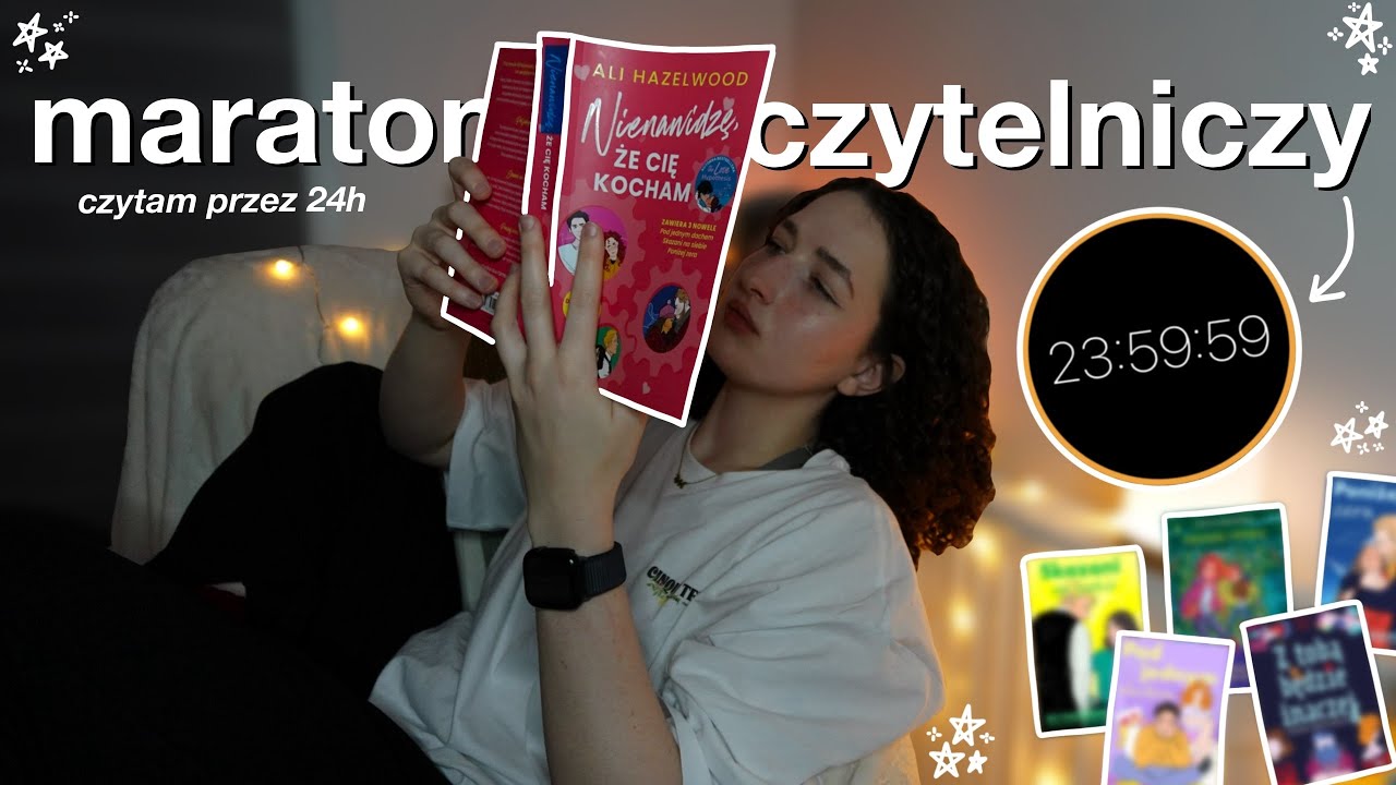 mój pierwszy MARATON CZYTELNICZY 📖😴 | czytam przez 24 GODZINY, 24h reading vlog